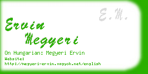 ervin megyeri business card